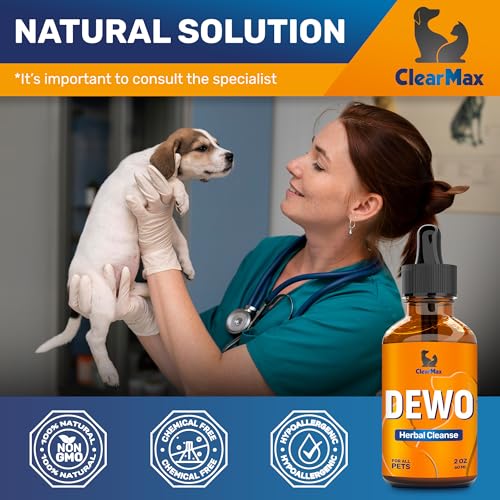 Dewo for Cats – Dewo Herbal Cleanse for Dogs and Cats with Оregano and Pumpkin Seed Extracts – Dog Natural Broad Spectrum Cleanser for Digestion Care and Support – 2 oz