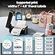 Phomemo 241BT Bluetooth Etikettendrucker, DHL Ettikettendrucķer 4x6 Thermodrucker, Bluetooth Label Printer Desktop Etikettendrucker für Barcode, Amazon, DHL, Etsy, DPD,UPS, Ebay & Shopify -Schwarz