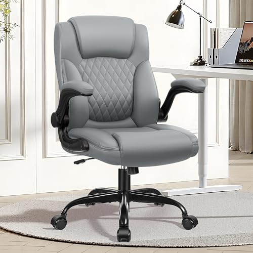 BestEra Leather Office Chair, Ergonomic PU Desk Chair with...
