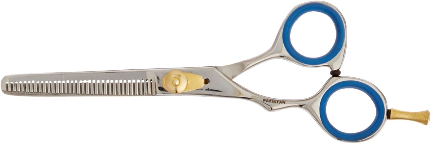 TAMSCO Thinning Shear 6-Inch Single Blade 32 Teeth Blade, Left Hand Semi-Convex Edge Japanese Stainless Steel Left Handed Single Blade Removes 33-Percent of Hair 32 Teeth Blade