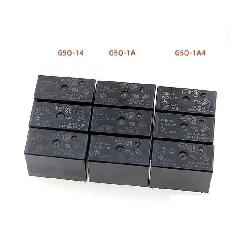 POWTAXBJGD 5PCS Relays G5Q-14 G5Q-1A G5Q-1A4-DC5V DC12V DC24V(G5Q-1A-DC12V 4PIN)