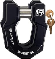 Vista 1 de 71514 - Paquete de 2 grilletes Redeemer con anillo en D, aluminio anodizado negro, resistente para uso con correa de remolque para recuperación