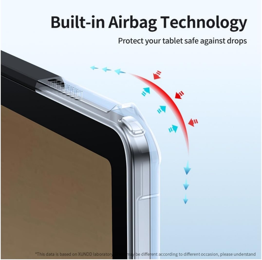 Clear Case for Samsung Galaxy Tab A11 / Tab A9 8.7" Kickstand Case Transparent Back Cover with Stand Slim Light Drop Safe