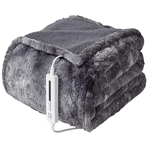 EHEYCIGA Heated Blanket Electric Throw Twin Heating Blanket with 5