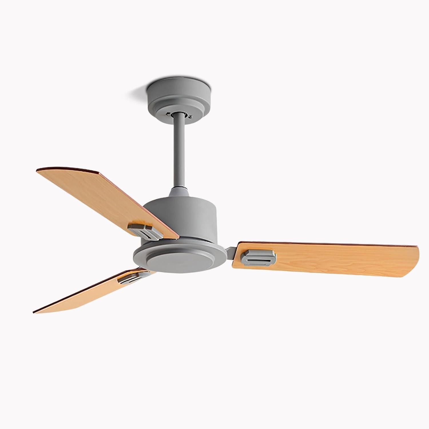 Modern 42in Ceiling Fans Without Lights 3-Blade, 6-Speed Quiet Ceiling Fan With Remote Control Indoor Gray Ceiling Fan No Light For Office Kitchen Bedroom Dining Room