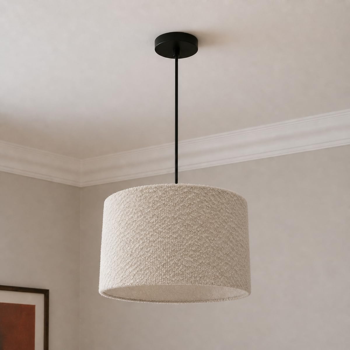 Cgc Lighting Petra Grey Boucle 30Cm Indoor Ceiling Lampshade Boucle 30Cm Matching Inner (Petra Grey 30Cm)