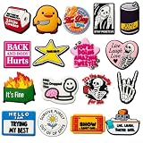 20PC Funny OG Charm Pins Bulk Set Cute Cool Novelty Meme Button Pins with Sarcastic Design for Backpacks Hat...
