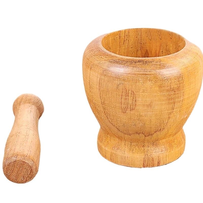 Pestle and Mortar Wooden Mortar and Pestle Set Wooden Spice Pepper Crusher