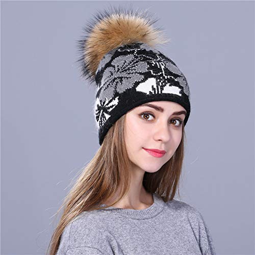 Bonnet de laine féminine épaisse contre le froid polaire