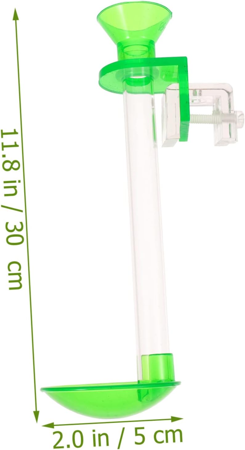 NOLITOY 3sets Multi-Function Transparent Shrimp Feeder Tube for Aquariums Easy Installation Suitable for Cherry and Shrimp Includes Cleaning Brush