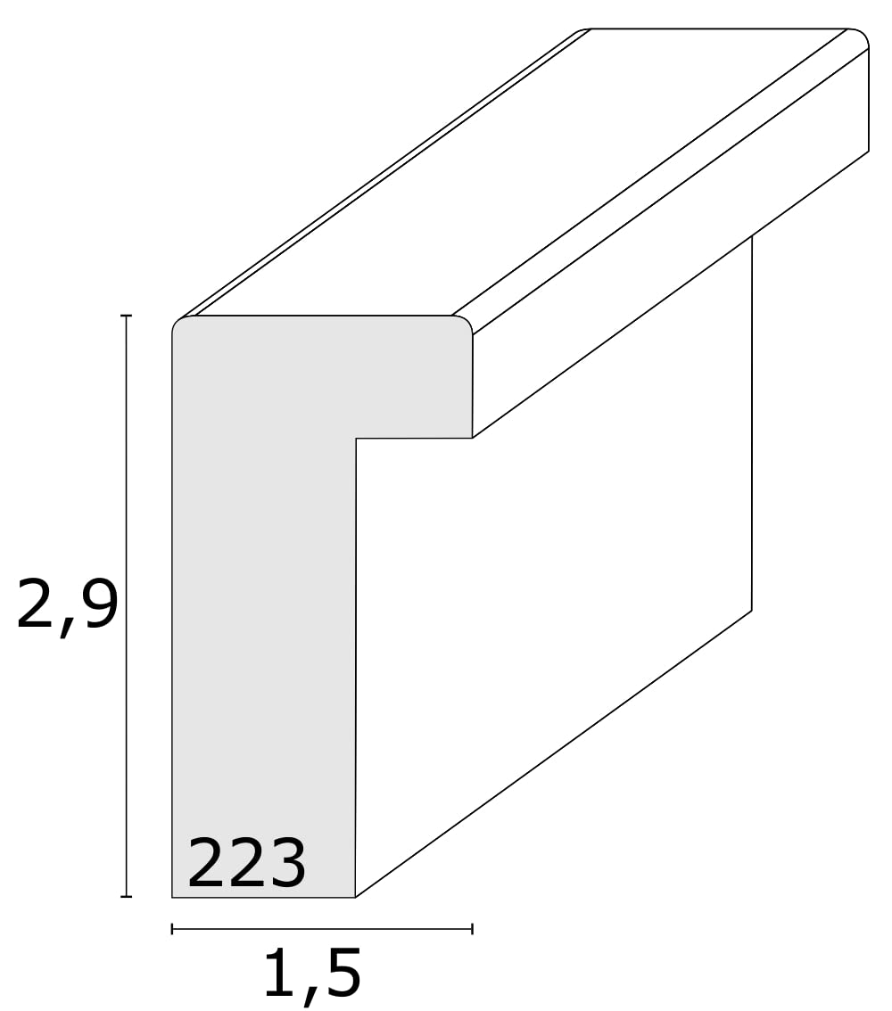 Deknudt S223K1 30x40 Legno Bianco con Passepartout