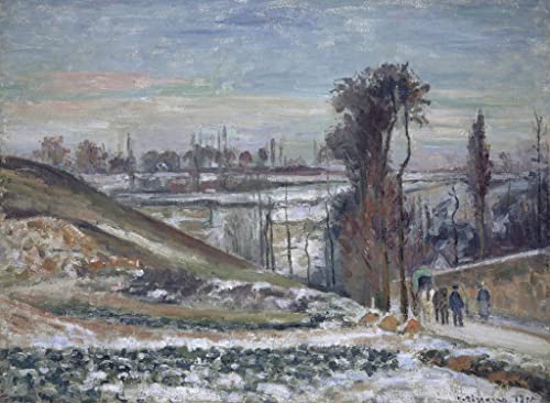 Lienzo Paisaje Nevado de Pissarro para decorar paredes del salón y dormitorio