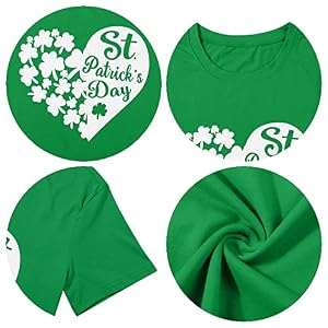 St Patricks Day T Shirt Women St Patricks Rainbow Shirt Shamrock Lucky Graphic Shirt Lucky Gift Tee Tops