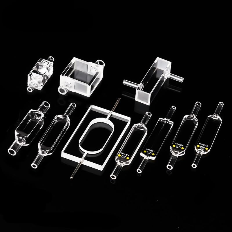 Cuvette d'écoulement en quartz pour spectrophotomètre liquide