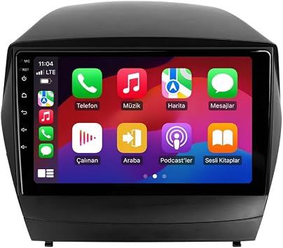 9 İnç Android Multimedya CarPlay Android Auto Navigasyon Kameralı 10GB RAM 256GB Pro - Hyundai ix35 2010-2015 ile uyumlu
