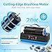 KomeStone Ultra Quiet Brushless Rock Tumbler Kit – 7LB Dual Barrel Polisher with Noise-Canceling Cover, Complete Gemstone & Jewelry STEM Set for Adults & Gift