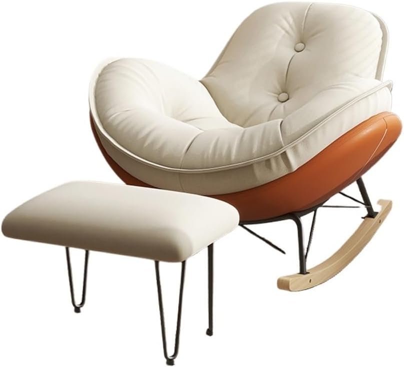 Cat Scratch Leather Rocking Chair Adult Recliner Lazy Sofa Living Room Easy Balcony