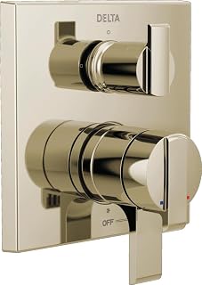 Delta Modern Dual-Function Shower Handle Trim Kit with 3-Way Integrated Diverter, Polished Nickel Shower System Valve with Diverter, Polished Nickel T27867-PN (Valve Not Included)
