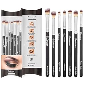 Make Up Eye Brush Set – Eyeshadow Eyeliner Blending Crease Kit – Best Choice 7 Piece Essentials – Pencil, Shader, Tapered, Definer – Vegan Synthetic Bristles That Last Longer & Apply Better Makeup