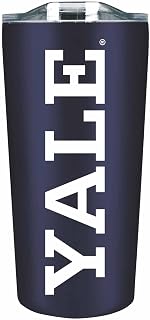 Campus Colors NCAA Stainless Steel Tumbler perfect for Gameday - 18 oz - Double Walled - Keeps Drinks Perfectly Insulated (Yale Bulldogs - Navy)