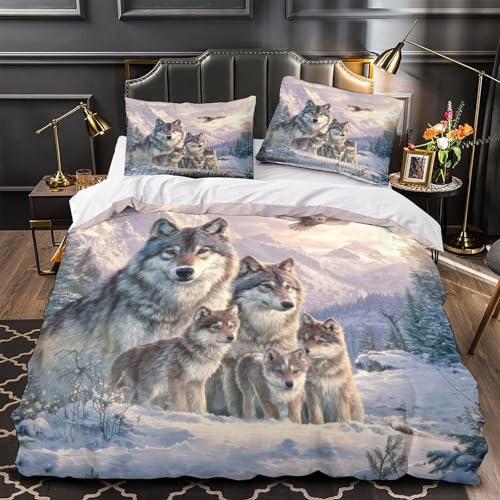 Parure de lit hypoallergénique WolfPrint à fermeture éclair - 2
