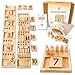 LITTLE BUD KIDS Counting Pegs - A Ten Frame Math Game with Addition and Subtraction Flash Cards, A Wooden Montessori Math Toy & Math Manipulatives Number Peg Boards for Kids 3 4 5 6 7