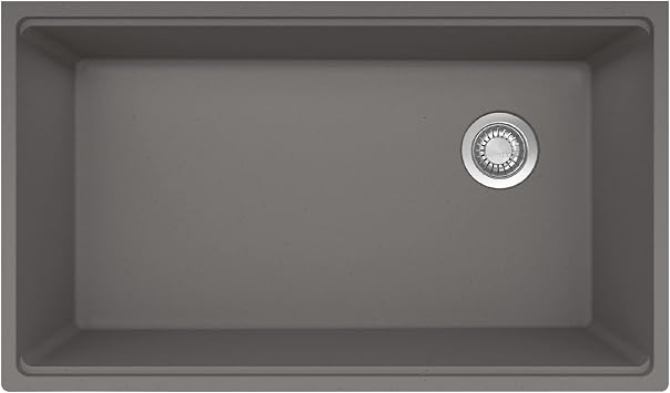 Franke MAG11031OW Maris 33" Undermount Single Basin Granite Kitchen Sink with Offset Rear Drain