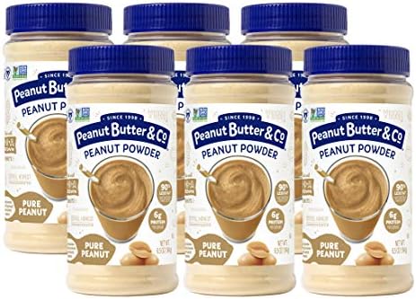 Peanut Butter & Co. Pure Peanut Powder, Non-GMO Project Verified, Gluten Free, Vegan, 6.5 Ounce Jars, Pack of 6