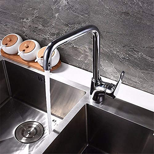 OKUOKA Kit de Reparación Fregadero Mezclador Grifo Baño Cocina Lavabo Grifo ImpermeableAgua Acero Inoxidable Cocina Multiuso Retráctil Tanques D' Rotatorio Agua fría y Caliente