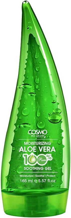 CD COSMO DESIGNS Skin Naturals - 100% Pure Aloe Vera Soothing Gel 165ml, Green - for Moisturize, Soothe, Protect, Skincare, Facecare, Whitening Gel