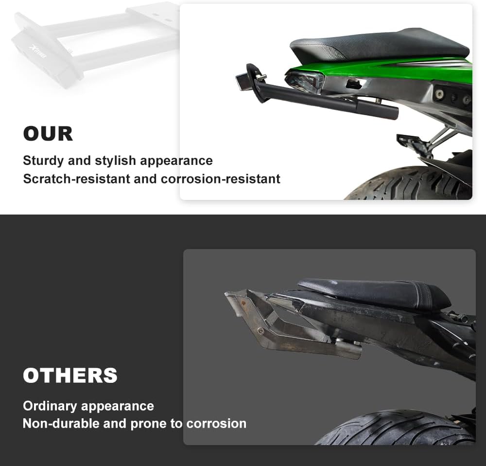 Xitomer Scrape Bar for Ninja 1000SX Tail Bar with Subcage Rear Rack Stunt Parts Compatible with Ninja 1000SX 2020-2024, 2025 Ninja1000SX 12 o'clock