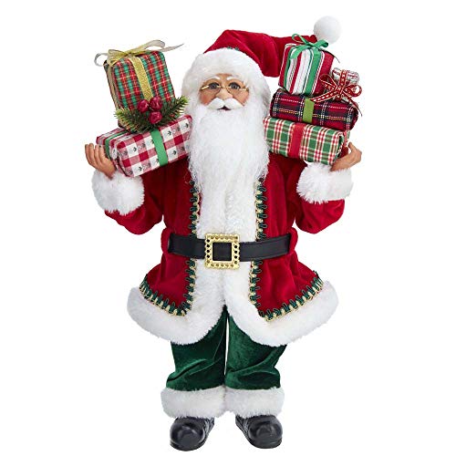 By Kurt Adler 17-Inch Kringle Klaus Traditional Santa Holding Gifts