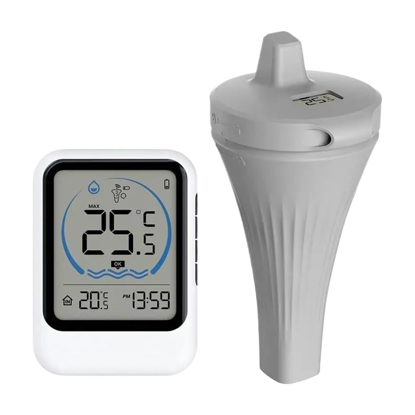 Thermomètre De Piscine Avec Capteur Température For, Aquarium, Baignoire, Jauge L'eau, Moniteur Lecture PréCise De La TempéRature