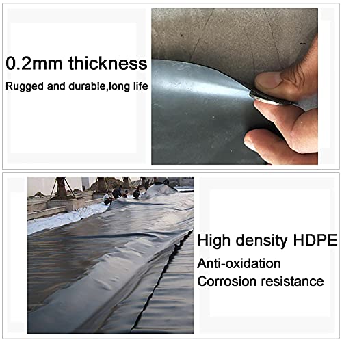 Warooma Pond Liner Black Garden Pond Liner Pvc, Pond Liner Garden Pool Membrane, For Garden Pond Strength, Uv-Resistant, Tear-Proof Environmentally Friendly #TOP4