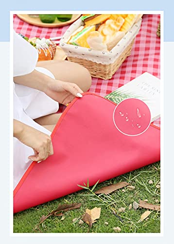 Tapis de pique-nique imperméable contre le sable et l'eau pour plage rouge - 4
