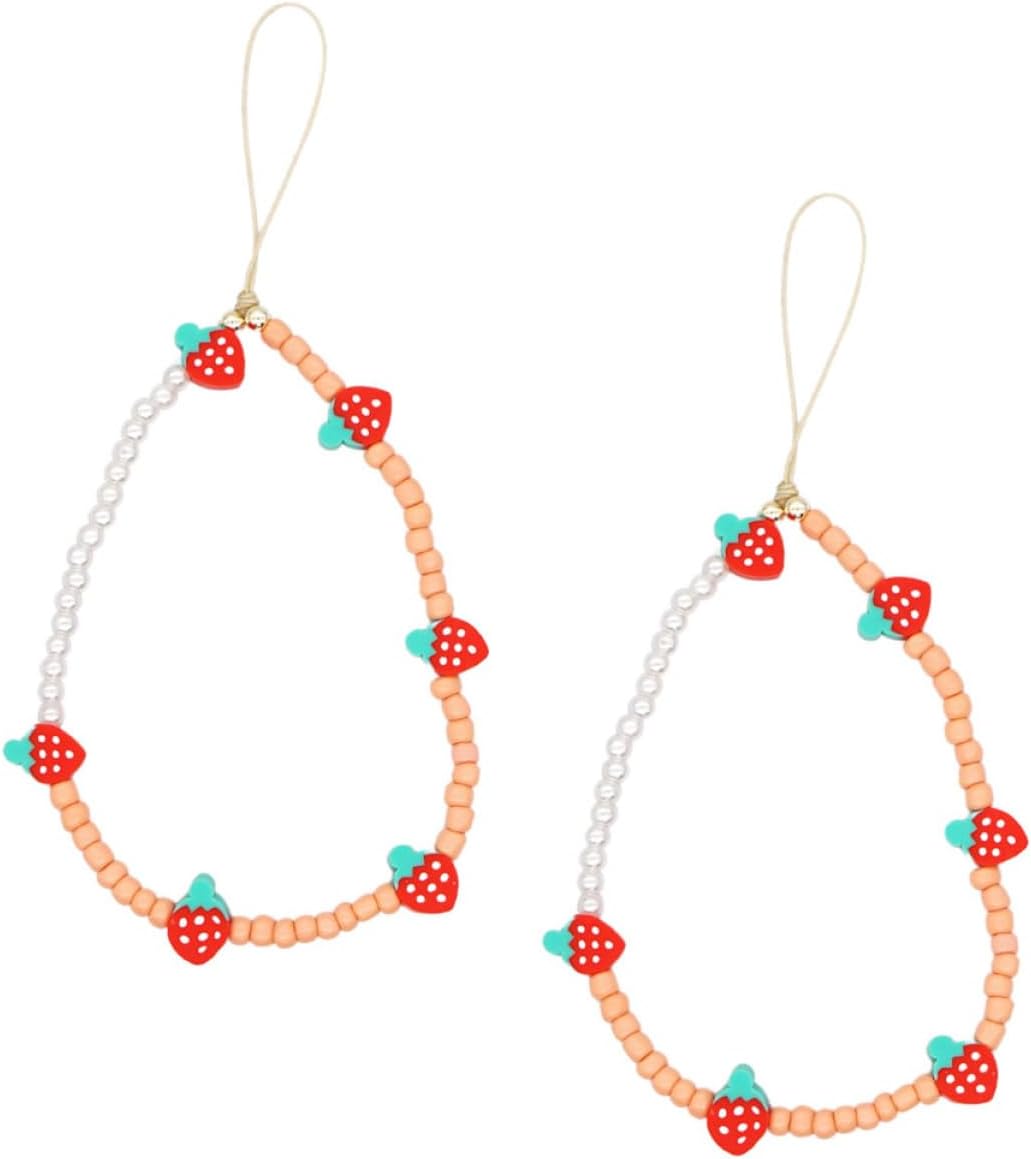 2Pcs Phone Hanging Strap Beads for Mobile Phone
