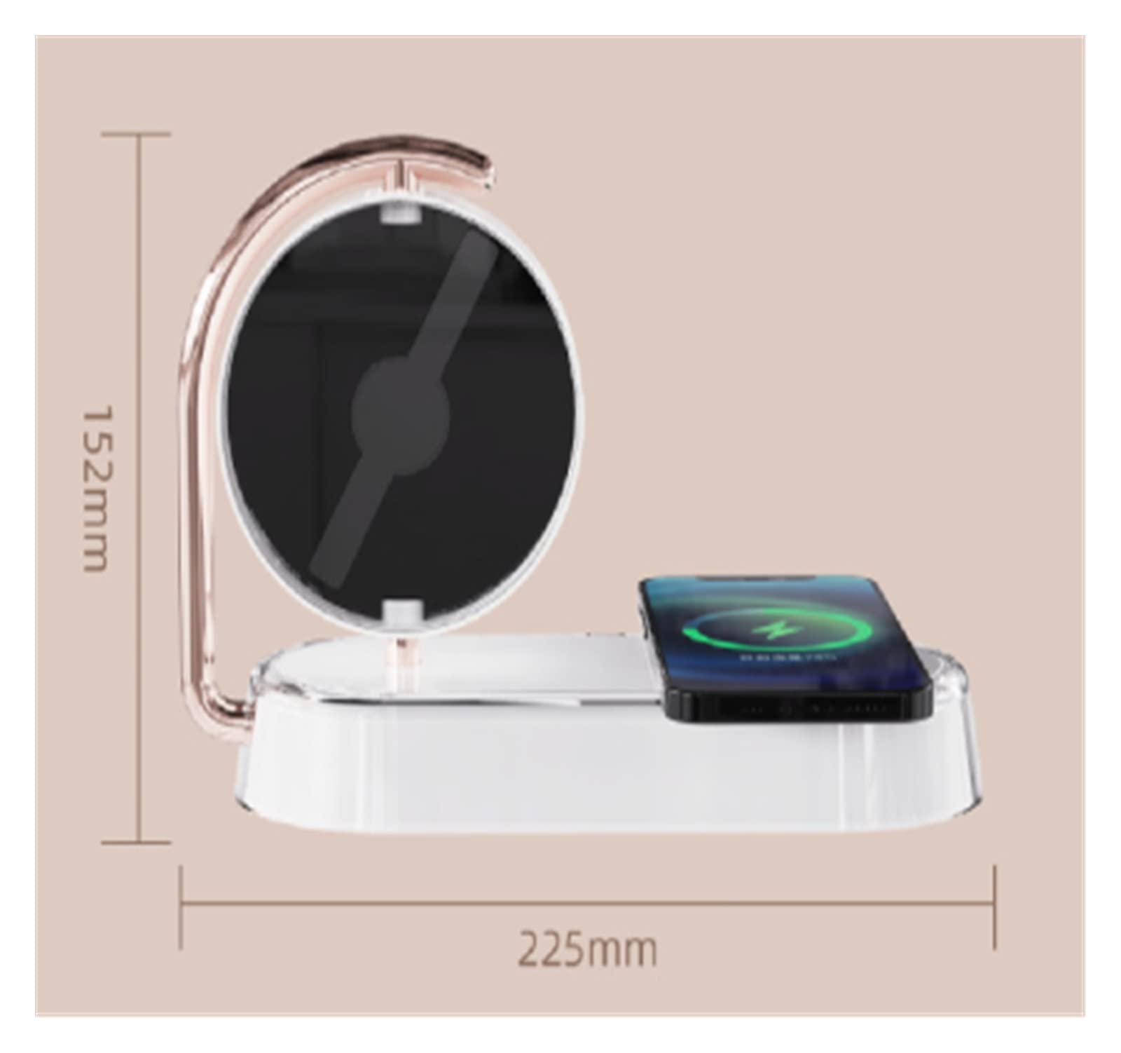 Ventilatore con ologramma 3D, Proiettore olografico 3D a occhio nudo Macchina pubblicitaria olografica Proiezione verticale Imaging Ricarica wireless for telefoni cellulari per Negozi Aziendali, Negoz