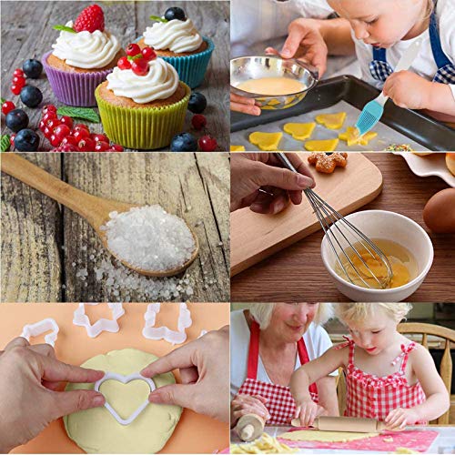 Yunnyp Conjunto de 26 peças para crianças cozinhar cozinheiro conjunto avental chapéu luva molde de