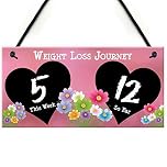 Red Ocean Weight Loss Tracker Chalkboard Journey Gift Hanging Plaque Slimming Goal Sign
