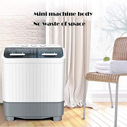 KANBUN Washing Machine,Twin Tub 18.7Lbs Capacity, Washer(11Lbs) and Spinner(7.7Lbs),Portable Compact Laundry Machines Durable Design Energy Saving,Rotary Controller and Washer Spin Dryer - Image 5