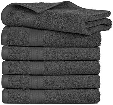 Ample Decor Hand Towel Set of 2, 46 CM X 72 CM 600 GSM 100% Cotton  Quick Drying Super Absorbent  For Hotel, Spa, Bathroom, Gym  Purple