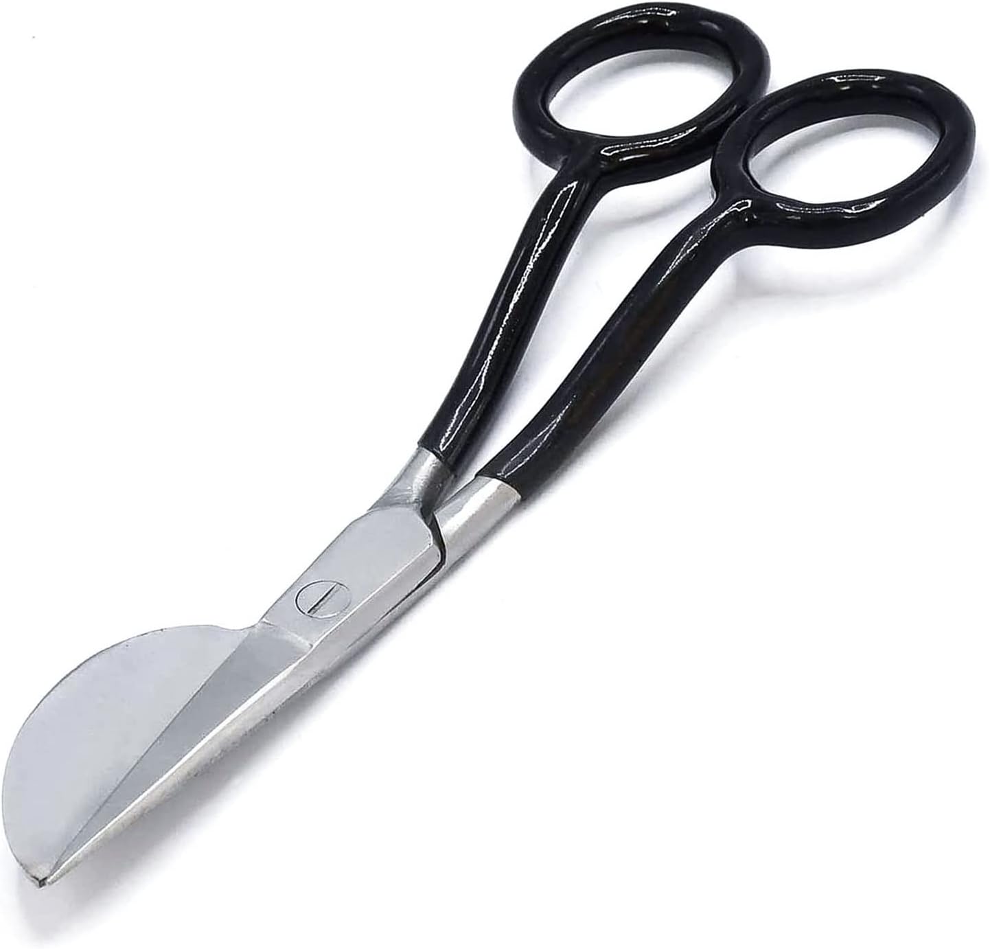 INLIMA Gardening Scissors Carpet Trimmer Scissor Sharp Duckbill Applique Scissors Stainless Steel Sewing Embroidery Scissors Cutting Shears (Color : Black)