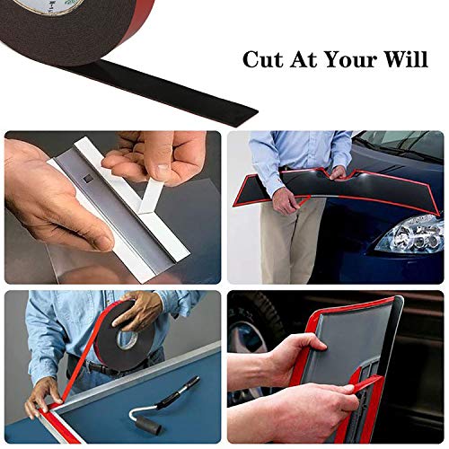 1 Pack Pe Foam Double Sided Tape, Waterproof Mounting Adhesive Tape Roll For Doors/Plumbing/Hvac/Windows/Pipes/Construction, Black Tape(2 Inch * 33 Ft) #TOP5