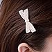 Sttiafay Vintage Bow Pearl Hair Clip Barrette Gold Pearl Hair Barrette Bow Hair Pin Clip Barrette Tiny Pearl Side HairClip Barrette Accessories for Women and Girls