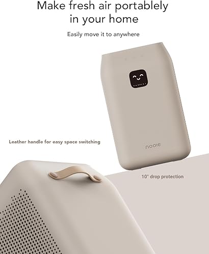 Miniatura 5 de Nooie Purificador de aire WiFi, filtro HEPA H13 que elimina el 99.97% de polvo, polen, humo de hasta 538 pies cuadrados. Para alergias de mascotas,