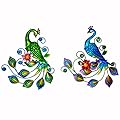 J-Fly Metal Peacock Wall Art Decor, Tropical Peacock Metal Outdoor Wall Decoration, 11 Inch Bird Lover Sculptures Indoor Decorative, Gift Selection for Patio Fence Garden Home Kitchen Valentine Decoration Gifts