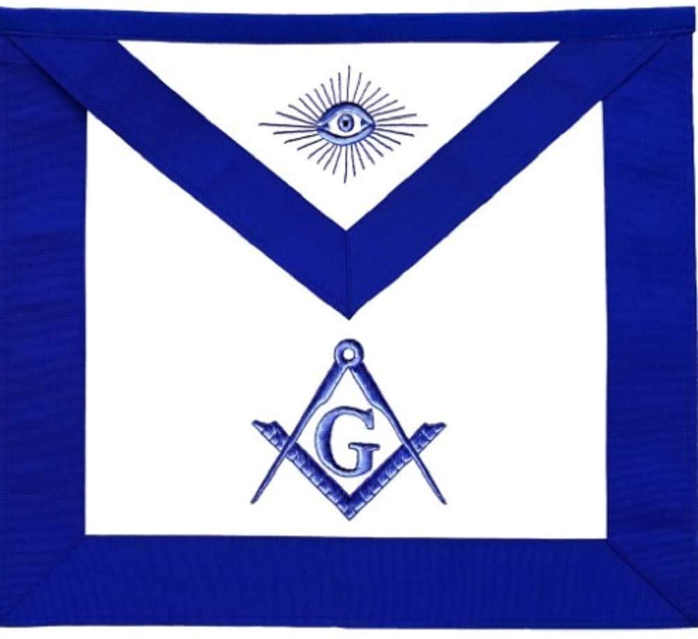 Tablier Master Mason bleu de tradition aux finitions soignées pour Loge