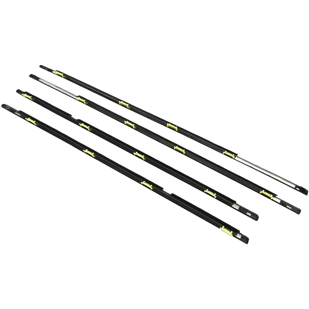 Mzxygkli One Color Car Window Weather Strip 4Pcs Car Outer Door Window Rubber Weatherstrip Waterproof Pressure Strip Sealing Accessories For Civic 01-05