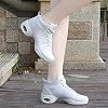 HIPPOSEUS Women's Lace-up Dance Sneakers Breathable Modern Jazz Dance Shoes Air Cushion Walking Dance Sport Shoe