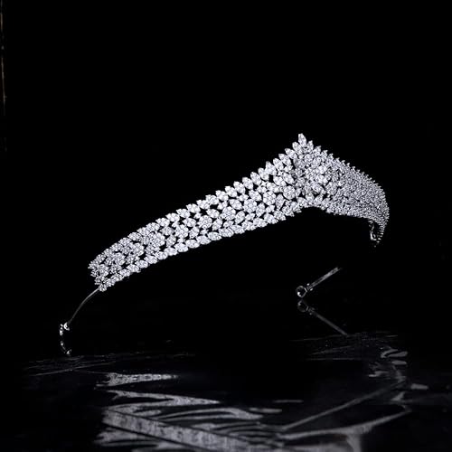 Miniatura 9 de Tiaras de boda de circonita cúbica para novia, pequeñas, dulces, 16 cumpleaños, graduación, corona, concurso, coronas, coronas para quinceañeras de